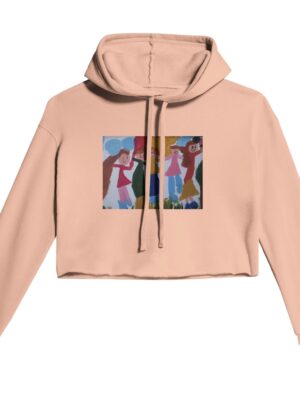 Sweat à capuche court pour femme | Bella + Canvas 7502 Peach